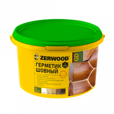 Герметик шовный для дерева белый 3кг ZERWOOD