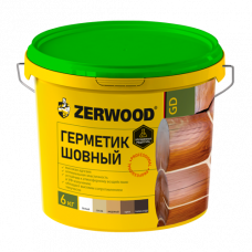 Герметик шовный для дерева белый 6кг ZERWOOD