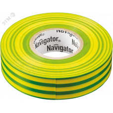 Изолента ПВХ желто-зеленая 15мм 20м 71108 Navigator Group
