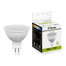 Лампа светодиодная LED 7вт 230в G5.3 белая LB-26 80LED FERON