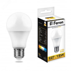 Лампа светодиодная LED 15вт Е27 теплый LB-94 FERON