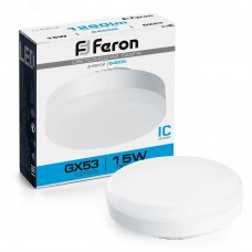 Лампа светодиодная LED 15вт GX53 дневной таблетка LB-454 FERON