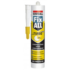 Клей-герметик Fix All Turbo белый SOUDAL 290 мл 126907