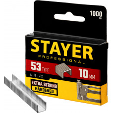 STAYER тип 53 (A/10/JT21), 10 мм, 1000 шт, калибр 23GA, скобы для степлера, Professional (3159-10)