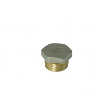Заглушка латунная, наружная резьба, 1/2", (шт.)
